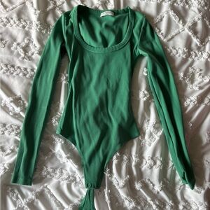 Babaton (aritzia) Green Long Sleeve Kids One Piece